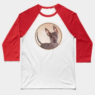 Xoloitzcuintli Painting - Cute Original Dog Art Baseball T-Shirt